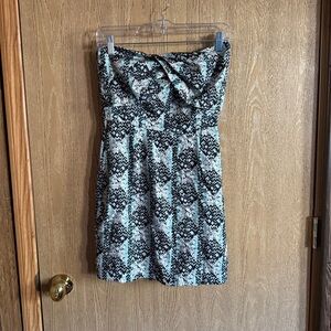 Vintage BCBGeneration Y2K Strapless Geometric Chevron Mini Club Dress size 2